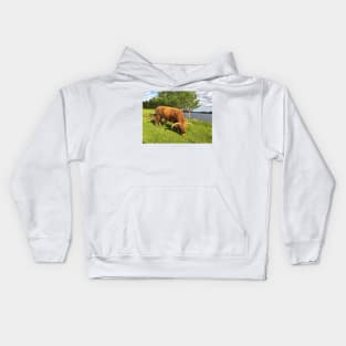 Scottish Highland Cattle Bull 1787 Kids Hoodie